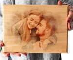 Personalized Wooden Engraved Birthday Frame With Picture (10x8 Inches, Premium Rubber Wood), Tabletop Rectangular